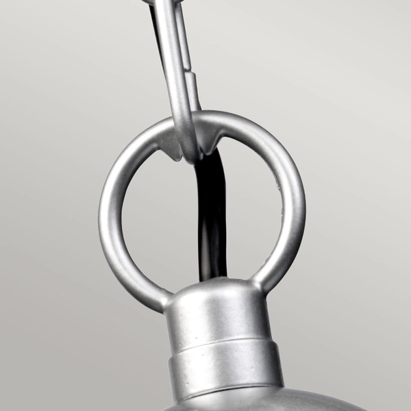 Lampa wisząca KLAMPENBORG8 Elstead okrągła oprawa na łańcuchu srebrna