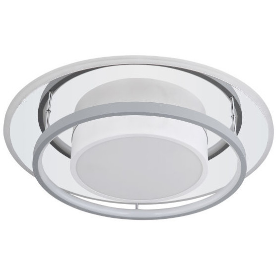 LAMPA sufitowa LEOLA 48017-60R Globo metalowa OPRAWA okrągła LED 60W 3000K - 6000K z pilotem biała