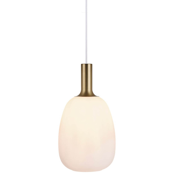 Szklana lampa wisząca nad stół Alton 47303001 biały złoty