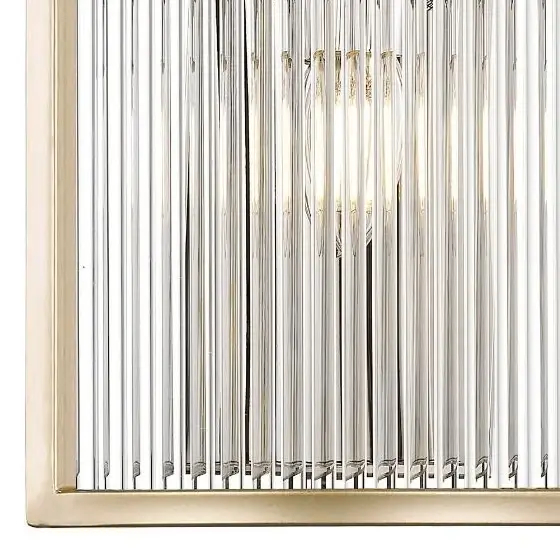 Klasyczna Lampa ścienna SERGIO W0528-01A-V6AC szklana kinkiet złoty