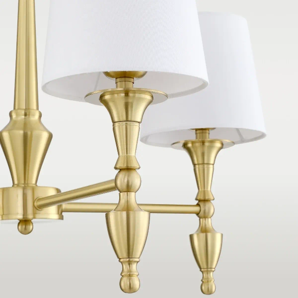 Wielopunktowa lampa zwisowa Austin P04159BR-WH Cosmolight mosiądz biała