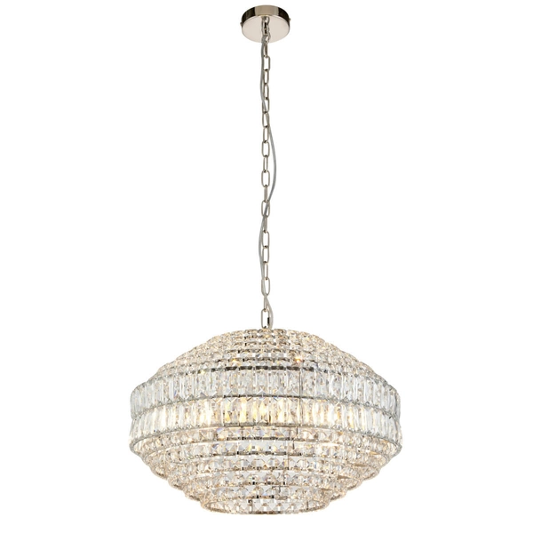 Wisząca lampa glamour L&-199155 crystal srebrny przezroczysty