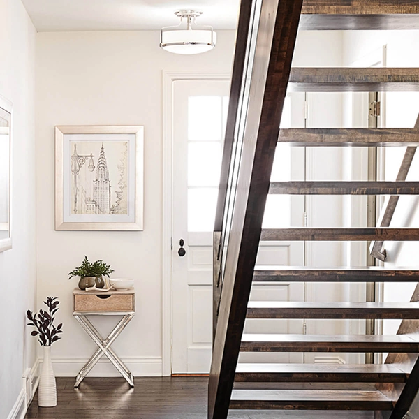 Metalowa lampa sufitowa Harper HK-HARPER-SFM-CM Hinkley szkło biały chrom