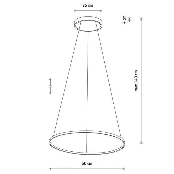 Wisząca lampa pierścień Circolo 10862 Nowodvorski LED 21W 4000K czarna