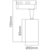 LAMPA sufitowa Kika Track Gold BK Orlicki Design metalowa OPRAWA do systemu szynowego 1-fazowego złota czarna