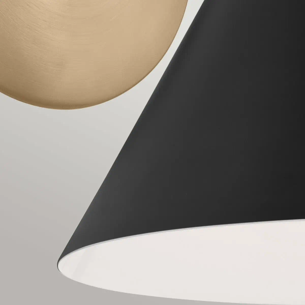 Regulowany kinkiet ścienny Phix KL-PHIX-1W-CBB obrotowy stożkowy czarny