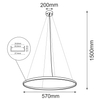 Wisząca lampa Agari 5325 Shilo LED 36W 4000K pierścień metalowa złota