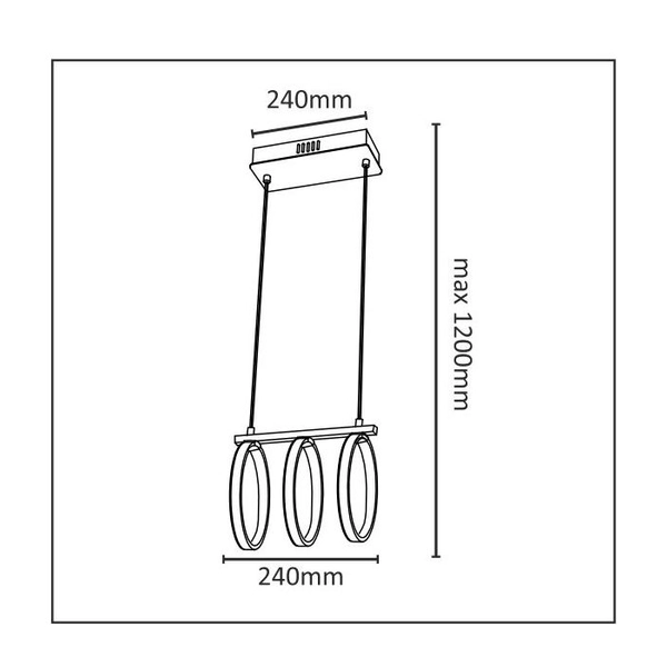 Nowoczesna lampa wisząca FLINT 308405 ringi LED 34W 3000K białe