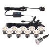 Tarasowe oczka zestaw 10 sztuk IKON 73348 LED 0,75W 3000-4000K IP67 srebrne
