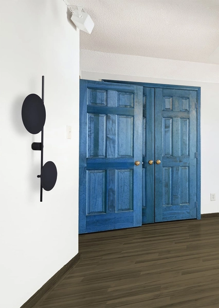 Kinkiet dwupunktowy Rega K-4638 Kaja czarna lampa loftowa na przedpokój