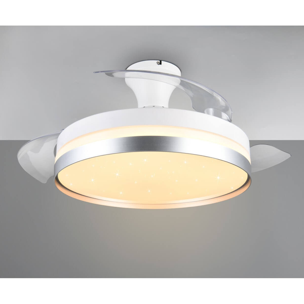 Sufitowa lampa z wentylatorem Lindberg R67382187 LED 40W 2700-6500K srebrna