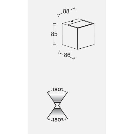 Kinkiet LAMPA ścienna GEMINI 5189125012 Lutec metalowa OPRAWA elewacyjna LED 9W 3000K kostka zewnętrzna IP54 czarna