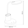 Regulowana lampa biurkowa SQUOLA ML1016 LED 5W 3000-6000K do biura biała