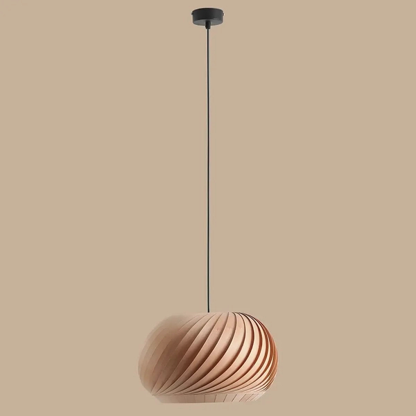 Brązowa lampa wisząca Nature Light 1110G_S Aldex do sypialni drewno