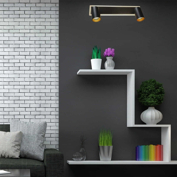 Sufitowa lampa do salonu Parma LP-0612/2WS BK Light Prestige LED zmienna barwa czarna