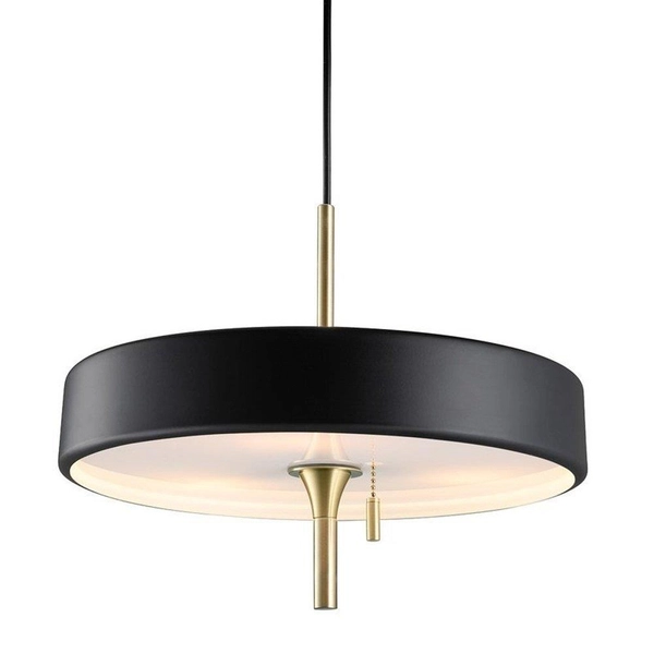 Wisząca lampa z włącznikiem Artdeco ST-MP8872 BLACK Step okrągła czarna złota