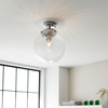 Kulista lampa sufitowa Milston 96488 IP44 szklana chrom przezroczysty