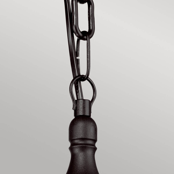 Lampa wisząca industrialna KINSALE-CHAIN Elstead na łańcuchu czarna