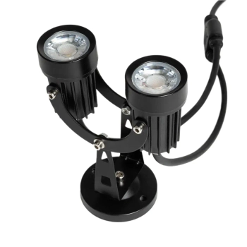 Lampa podwójna ogrodowa Luigi ABR-ROLX2 LED 6W 2700K IP65 ruchoma czarna