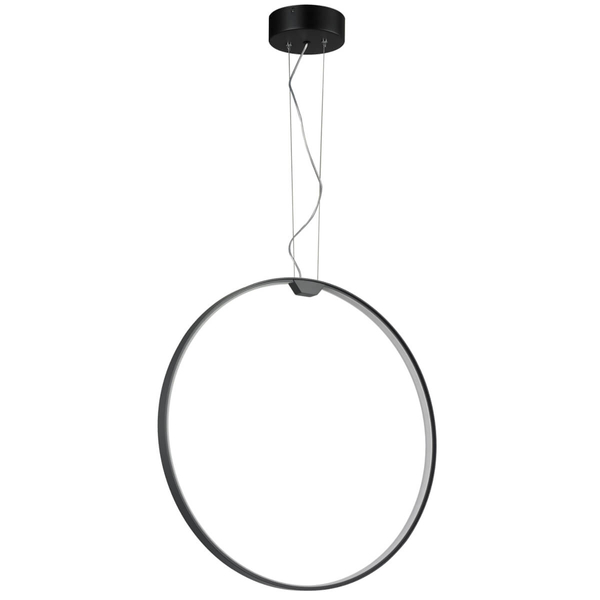 Wisząca lampa ring Acirculo ST-10453P/D500A black Step LED 72W 3000K nad stół czarna
