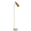Lampa podłogowa z włącznikiem nożnym Karna 107528 mosiężna