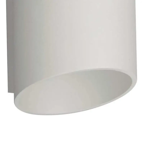 Lampa ścienna Slice metalowa tuba do przedpokoju biała