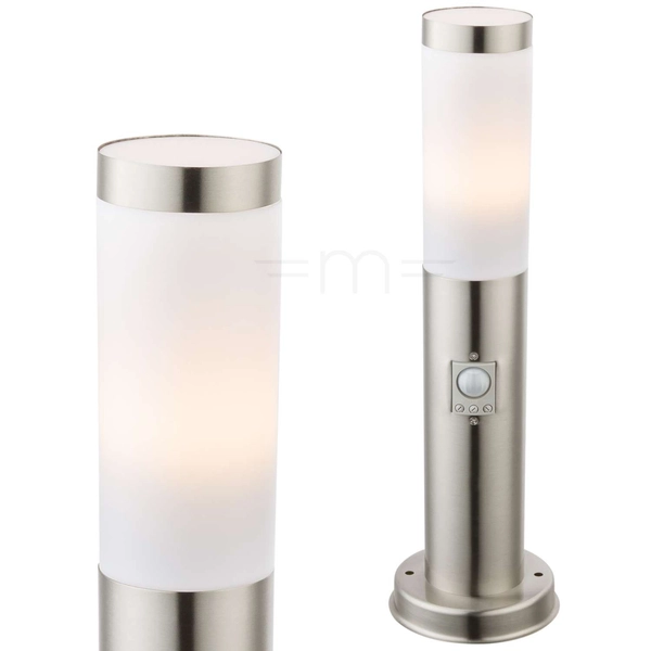 Stojąca lampa zewnętrzna BOSTON z czujnikiem ruchu IP44 stal