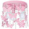 Lampa sufitowa ANGELICA MLP1165 Milagro z kryształkami motylki jasnoróżowe