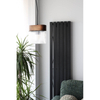 Drewniana lampa wisząca Flumina FLA132P0 ryflowana czarna