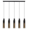 Szklana lampa wisząca ORLANDO 74404/05/65 Lucide przydymiony czarny