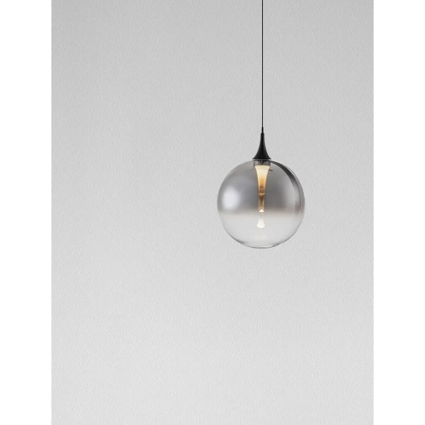 Okrągła wisząca lampa LURVELA LE45128 LED 5W 3000K kula ball szara czarna