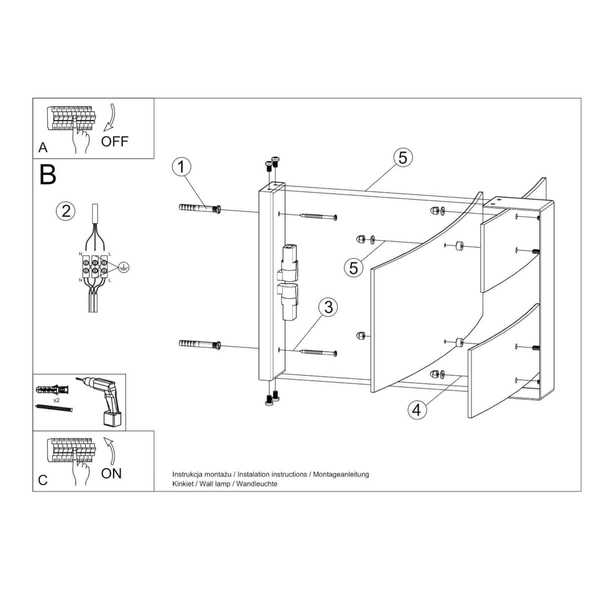 Szklany kinkiet salonowy SL.1046 ścienna lampa nowoczesna