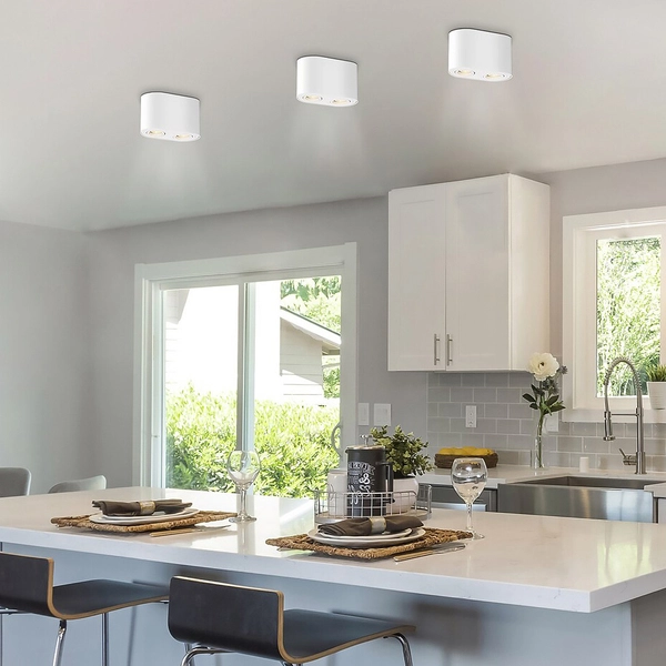 Sufitowa lampa plafon Kobald 2052 biały downlight podwójny do sypialni