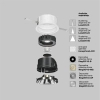 Sufitowa wpuszczana lampka Wise DL057-10W3K-W LED 10W 3000K biała