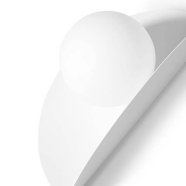 Metalowa lampa wisząca Sallo SAA111P0 szklana kula biała