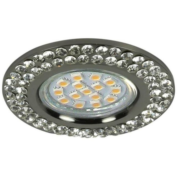 Okrągłe oczko sufitowe 2251042 Candellux kryształki crystals czarne