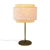 Stołowa lampka beżowa TAKAI 2620015018 1xE27 z abażurem tkaninowa