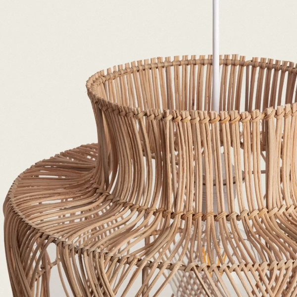 Wisząca lampa z ratanu japandi Boho ABR-LW23-BH-E27 Abruzzo IP65 beżowy