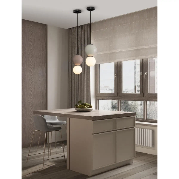 Wisząca lampa okrągła JORELIA LE45250 LED 6W 3000K szklana szara biała