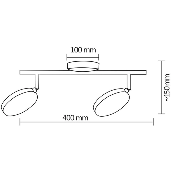 Plafon LAMPA sufitowa CAPRI 308276 Polux ścienna OPRAWA metalowa LED 10W 3000K kinkiet regulowany biały