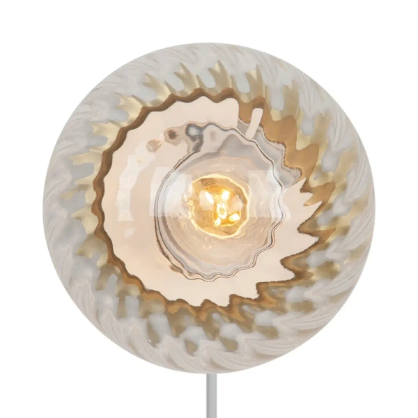 Szklany kinkiet ścienny CHISELL 2312111035 kulisty na przedpokój mosiądz