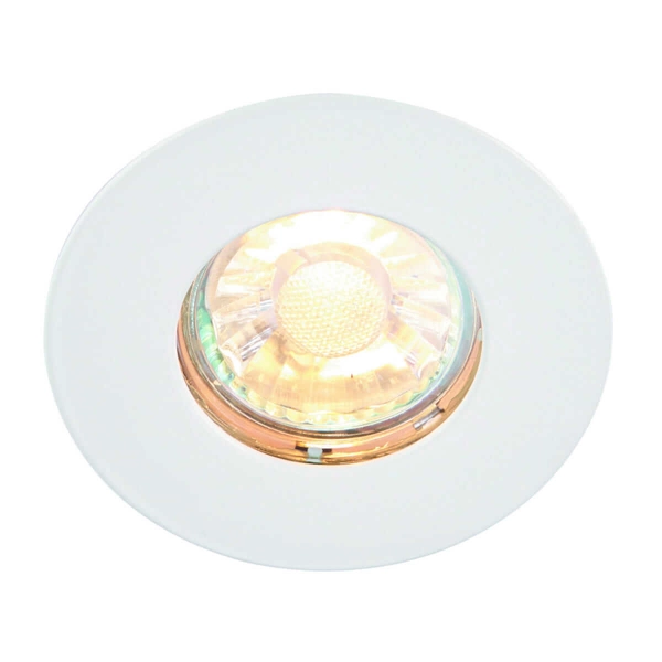 Okrągła lampa sufitowa Speculo 79978 Saxby IP65 downlight metalowa biała