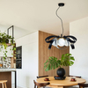 Regulowana lampa wisząca Nela 1139 glamour szkło metal złoty czarny
