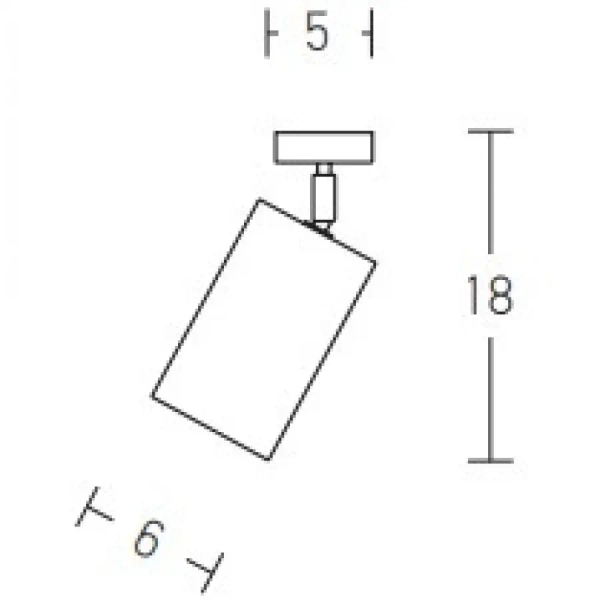 Regulowany kinkiet naścienny 22187 tuba metalowa miedziana