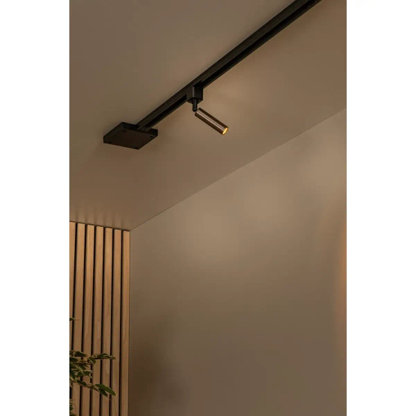 Metalowa lampa sufitowa 1-fazowa KEONI 09961/01/97 tuba czarna brązowa
