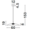 Wisząca lampa PECA LE44271 LED 17W 3000K kopuła szara czarna