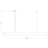 Lampa zwisająca Cali LP-1301/1P L WH Smart LED 47W 3000-6000K biała OUTLET