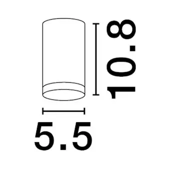 Sufitowa lampa tubka ZENFARO LE45670 do salonu czarny