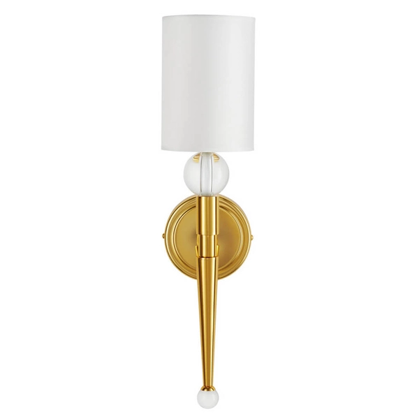 Abażurowa lampa ścienna DAMA ST-8421 AGB-CE do salonu złoty biały