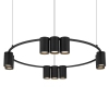 Salonowa lampa wisząca GENESIS ML0373 ring metalowy czarny